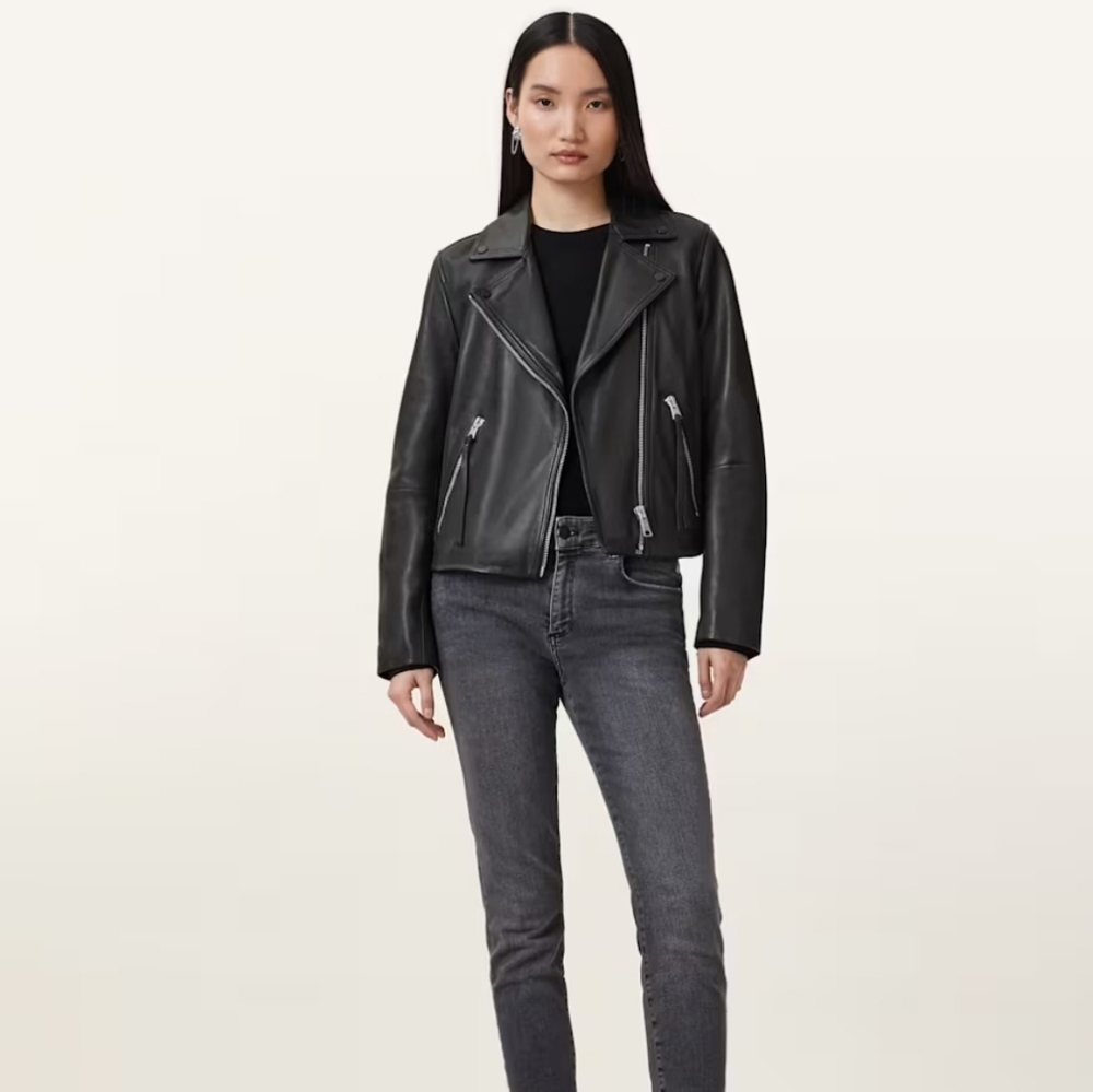 **SOLD** All Saints Dalby Leather Jacket